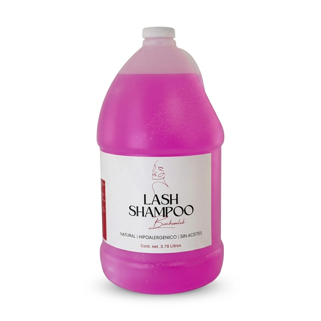 Lash Shampoo Limpiador de Pestañas Refill Hipoalergénico Rosa 3.78 Litros